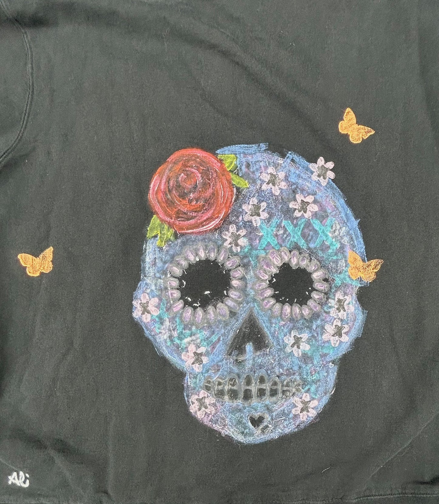 UPCYCLED SKULL HOODIE - SIZE XXL