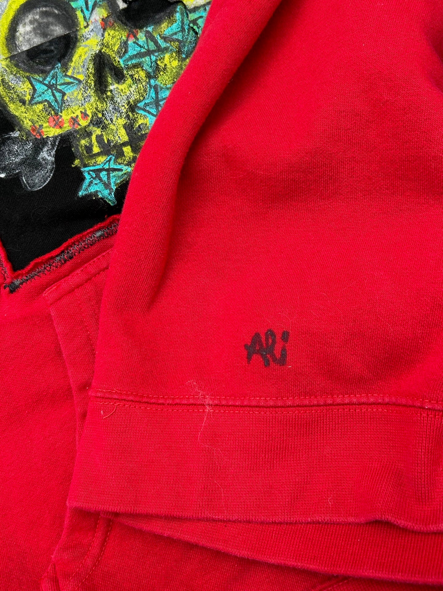 UPCYCLED SKULL HOODIE - SIZE M