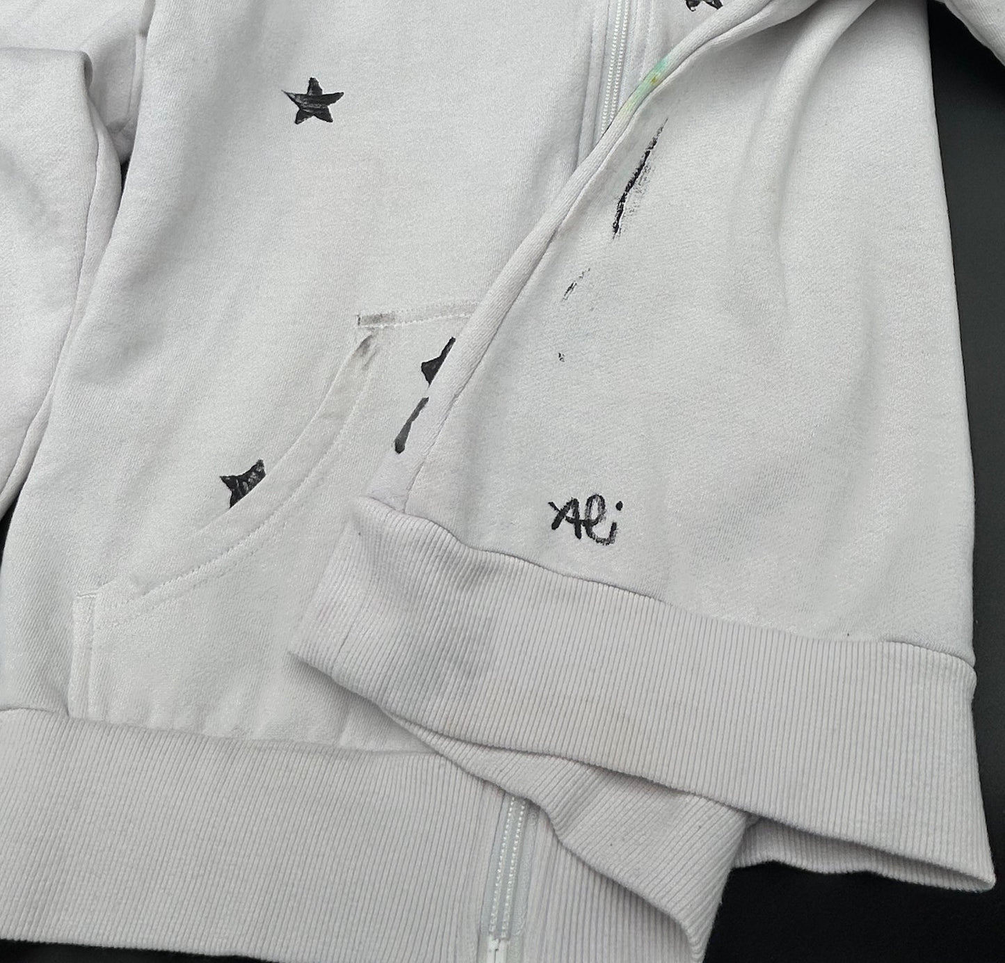 UPCYCLED SKULL HOODIE - SIZE XL