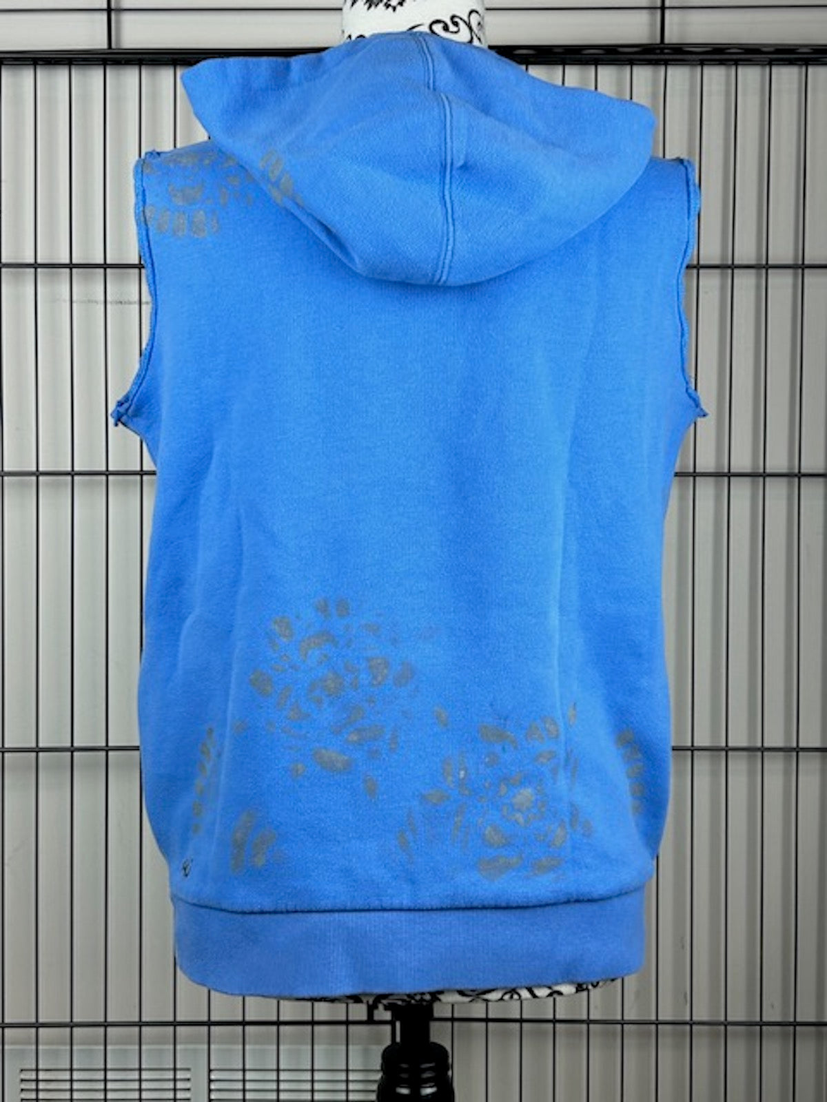 UPCYCLED SKULL HOODIE VEST - SIZE M