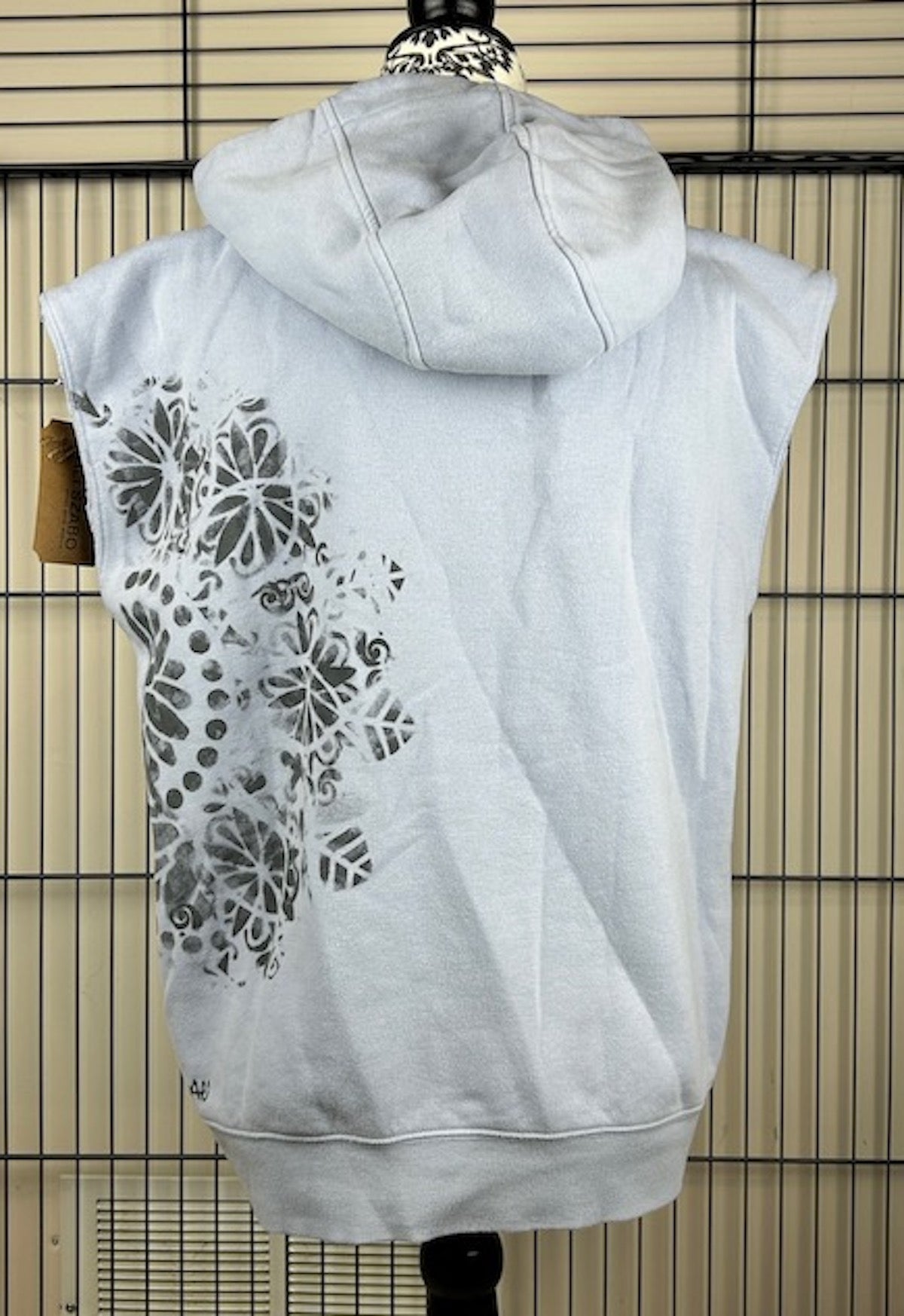 UPCYCLED SKULL HOODIE VEST - SIZE M