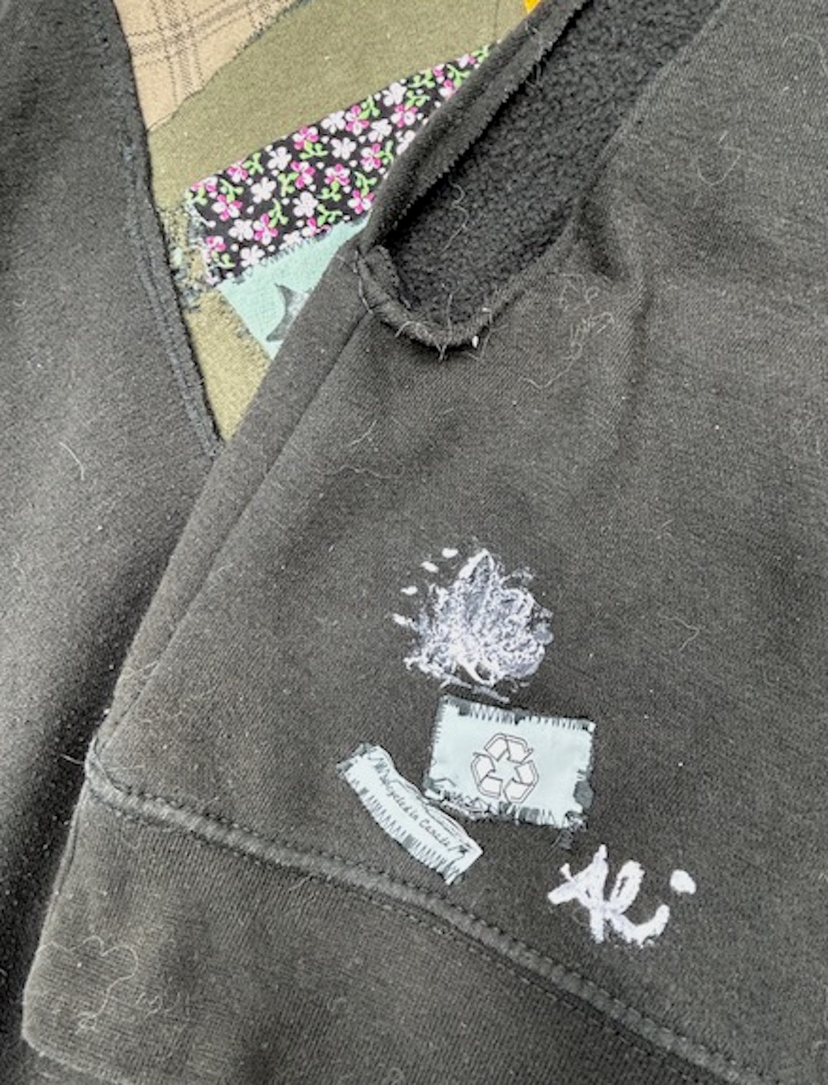 UPCYCLED HOODIE VEST - SIZE XS