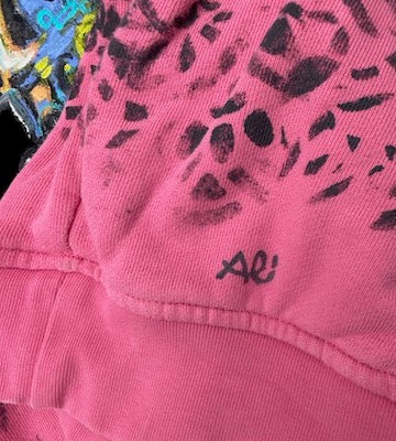 UPCYCLED SKULL HOODIE VEST - SIZE S