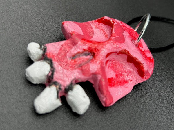 CLAY SKULL ORNAMENT