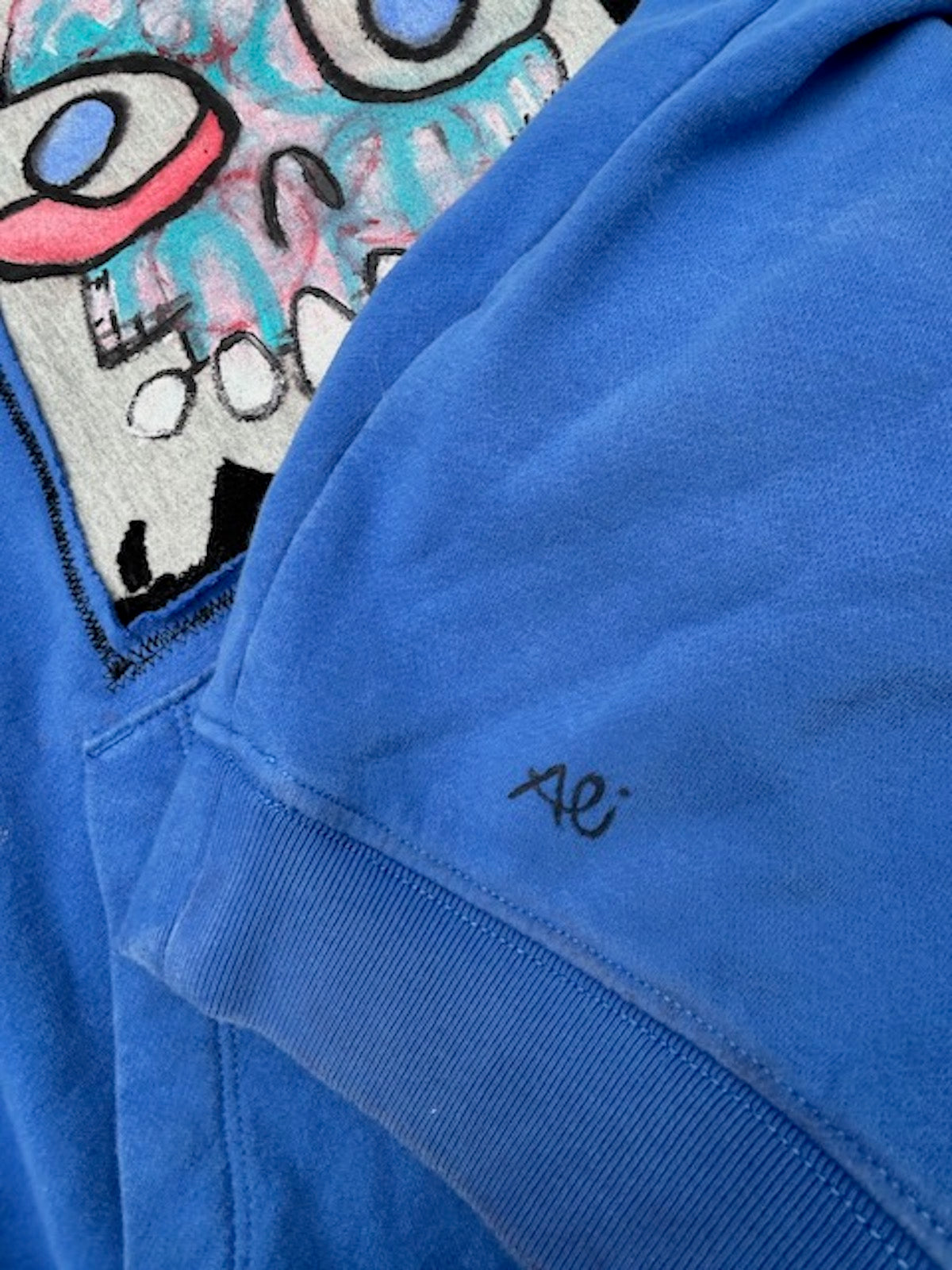 UPCYCLED SKULL HOODIE - SIZE S