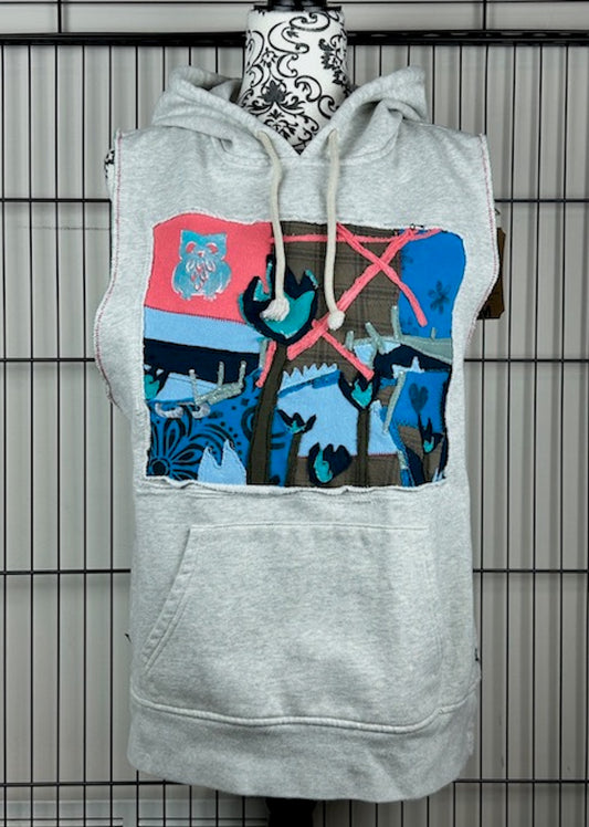 UPCYCLED HOODIE VEST - SIZE M
